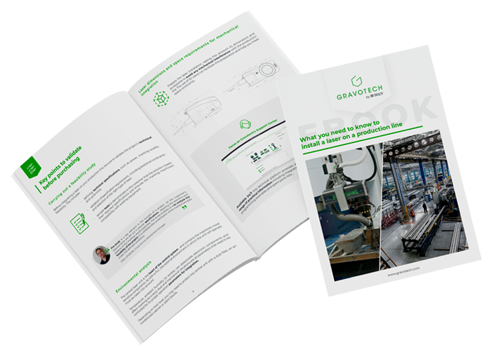 Mockup for Ebook about characteristic to consider for laser integration on production line