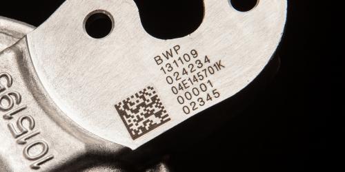Datamatrix marking on metal