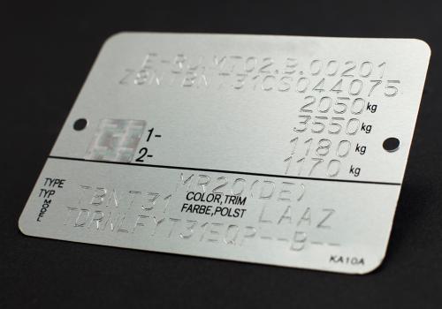 European conformity aluminum plate engraving 