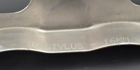 The 3D Stylus follows the shape of the part.