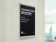 Wall indoor signage for communication department with office and showroom directions