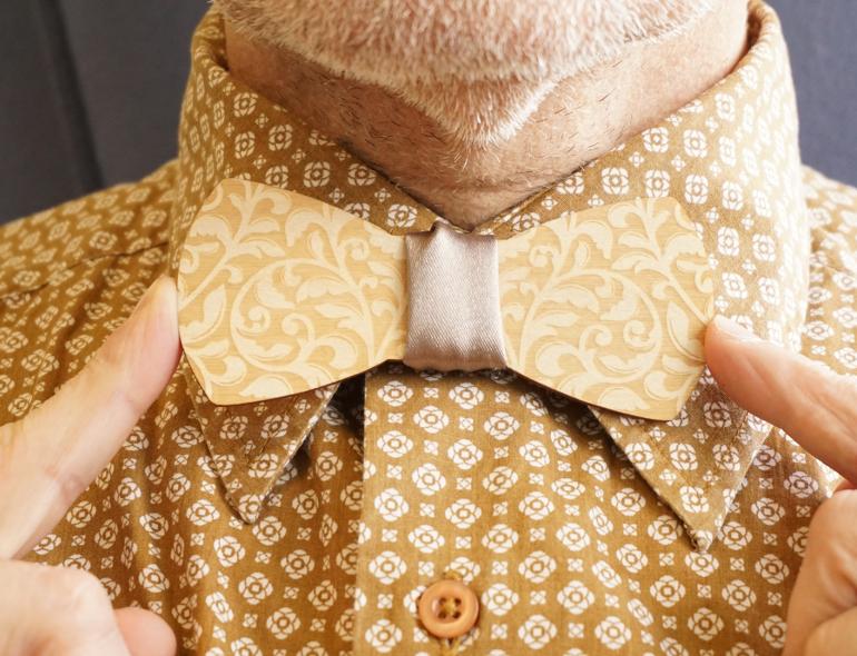 cons laser laser wood bow tie